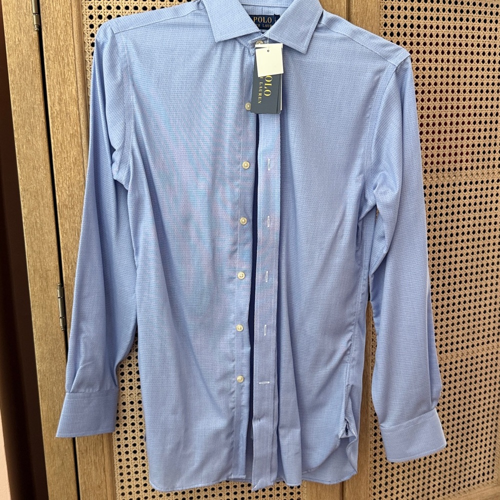 Ralph Lauren Blue Patterned Slim Fit Shirt